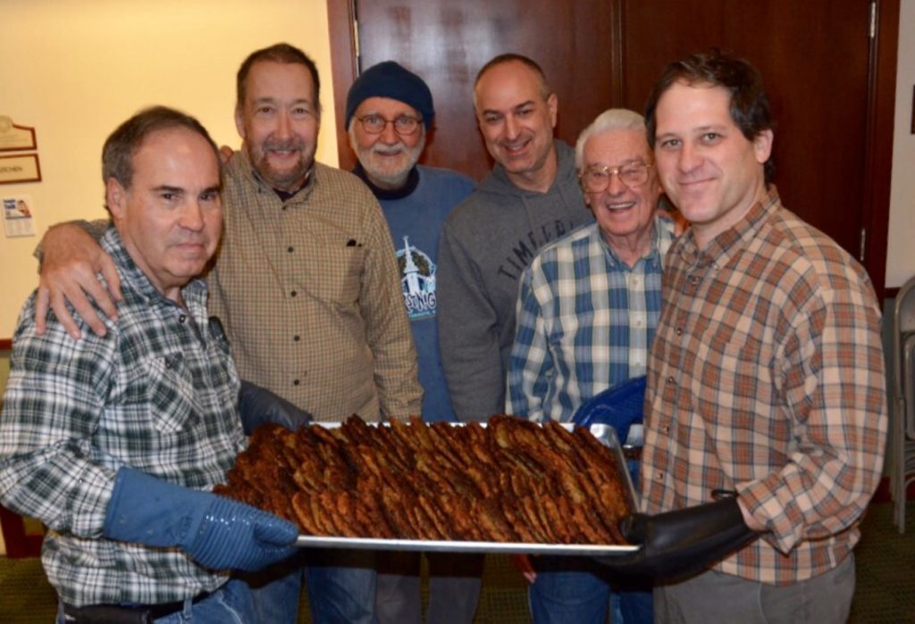 Mens Club Chanukah Latke Baking