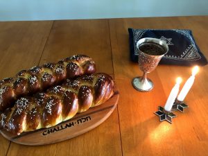Sabbath Challah, Candles, Wine cup and Challah Cover