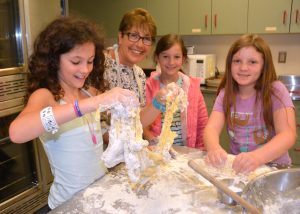 Religious School Students Making Challah