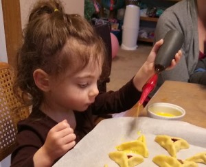 Child Making Hamentaschen