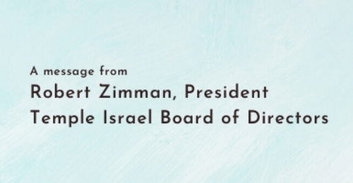 A Message from Robert Zimman, President